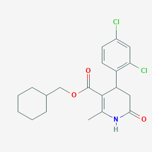 molecular formula C20H23Cl2NO3 B4536005 cyclohexylmethyl 4-(2,4-dichlorophenyl)-2-methyl-6-oxo-1,4,5,6-tetrahydro-3-pyridinecarboxylate 