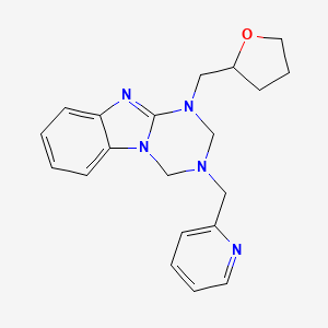 molecular formula C20H23N5O B4536026 3-(2-pyridinylmethyl)-1-(tetrahydro-2-furanylmethyl)-1,2,3,4-tetrahydro[1,3,5]triazino[1,2-a]benzimidazole 