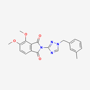 molecular formula C20H18N4O4 B4536050 4,5-dimethoxy-2-[1-(3-methylbenzyl)-1H-1,2,4-triazol-3-yl]-1H-isoindole-1,3(2H)-dione 