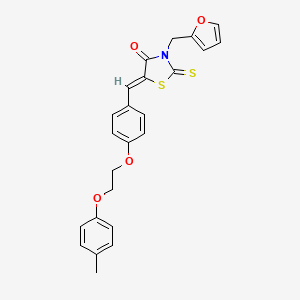 molecular formula C24H21NO4S2 B4536076 3-(2-furylmethyl)-5-{4-[2-(4-methylphenoxy)ethoxy]benzylidene}-2-thioxo-1,3-thiazolidin-4-one 
