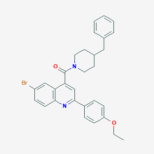 (4-Benzylpiperidin-1-yl)[6-bromo-2-(4-ethoxyphenyl)quinolin-4-yl]methanone