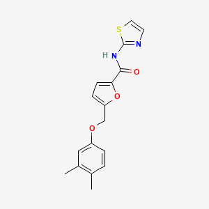 molecular formula C17H16N2O3S B4536094 5-[(3,4-dimethylphenoxy)methyl]-N-1,3-thiazol-2-yl-2-furamide 