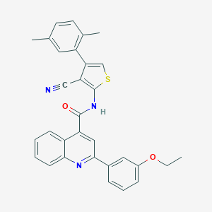 N-[3-cyano-4-(2,5-dimethylphenyl)thiophen-2-yl]-2-(3-ethoxyphenyl)quinoline-4-carboxamide