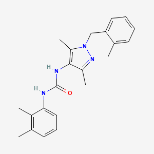 molecular formula C22H26N4O B4536103 N-[3,5-dimethyl-1-(2-methylbenzyl)-1H-pyrazol-4-yl]-N'-(2,3-dimethylphenyl)urea 