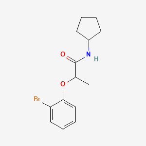 molecular formula C14H18BrNO2 B4536113 2-(2-bromophenoxy)-N-cyclopentylpropanamide 