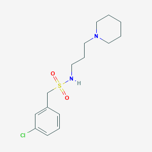 molecular formula C15H23ClN2O2S B4536131 1-(3-chlorophenyl)-N-[3-(1-piperidinyl)propyl]methanesulfonamide 