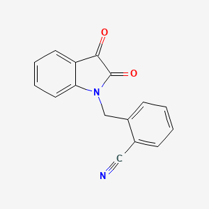 molecular formula C16H10N2O2 B4536133 2-[(2,3-dioxo-2,3-dihydro-1H-indol-1-yl)methyl]benzonitrile 