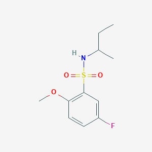 molecular formula C11H16FNO3S B4536139 N-(sec-butyl)-5-fluoro-2-methoxybenzenesulfonamide 