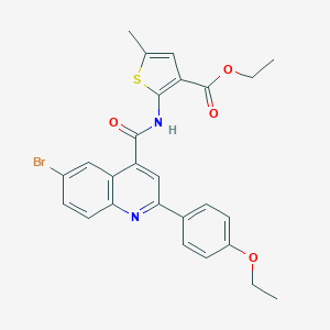 Ethyl 2-({[6-bromo-2-(4-ethoxyphenyl)-4-quinolinyl]carbonyl}amino)-5-methyl-3-thiophenecarboxylate