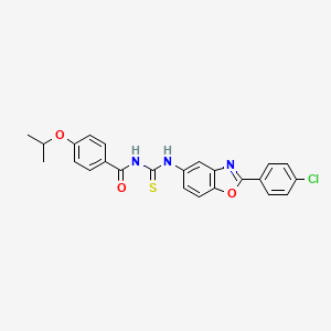 molecular formula C24H20ClN3O3S B4536164 N-({[2-(4-chlorophenyl)-1,3-benzoxazol-5-yl]amino}carbonothioyl)-4-isopropoxybenzamide 