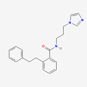 molecular formula C21H23N3O B4536180 N-[3-(1H-imidazol-1-yl)propyl]-2-(2-phenylethyl)benzamide 