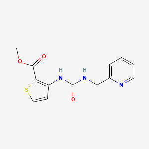 molecular formula C13H13N3O3S B4536185 methyl 3-({[(2-pyridinylmethyl)amino]carbonyl}amino)-2-thiophenecarboxylate 