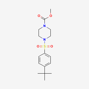 molecular formula C16H24N2O4S B4536189 methyl 4-[(4-tert-butylphenyl)sulfonyl]-1-piperazinecarboxylate 