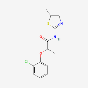 molecular formula C13H13ClN2O2S B4536200 2-(2-chlorophenoxy)-N-(5-methyl-1,3-thiazol-2-yl)propanamide 