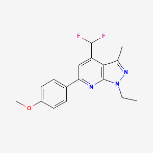 molecular formula C17H17F2N3O B4536210 4-(difluoromethyl)-1-ethyl-6-(4-methoxyphenyl)-3-methyl-1H-pyrazolo[3,4-b]pyridine 