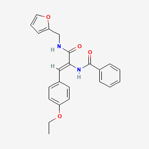 molecular formula C23H22N2O4 B4536229 N-(2-(4-ethoxyphenyl)-1-{[(2-furylmethyl)amino]carbonyl}vinyl)benzamide 