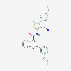 N-[3-cyano-4-(4-ethylphenyl)-5-methylthiophen-2-yl]-2-(3-ethoxyphenyl)quinoline-4-carboxamide