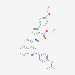 Ethyl 4-(4-ethoxyphenyl)-2-({[2-(4-isopropoxyphenyl)-4-quinolinyl]carbonyl}amino)-3-thiophenecarboxylate