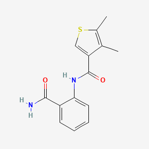 molecular formula C14H14N2O2S B4536246 N-[2-(aminocarbonyl)phenyl]-4,5-dimethyl-3-thiophenecarboxamide 