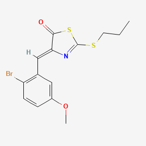 molecular formula C14H14BrNO2S2 B4536263 4-(2-bromo-5-methoxybenzylidene)-2-(propylthio)-1,3-thiazol-5(4H)-one 