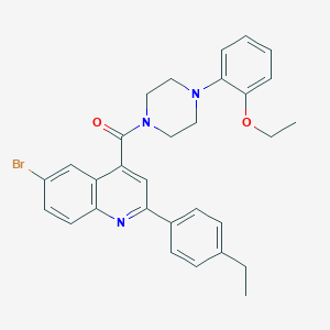 molecular formula C30H30BrN3O2 B453627 6-Bromo-4-{[4-(2-ethoxyphenyl)-1-piperazinyl]carbonyl}-2-(4-ethylphenyl)quinoline 
