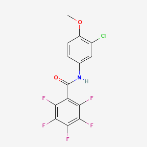 molecular formula C14H7ClF5NO2 B4536271 N-(3-chloro-4-methoxyphenyl)-2,3,4,5,6-pentafluorobenzamide 