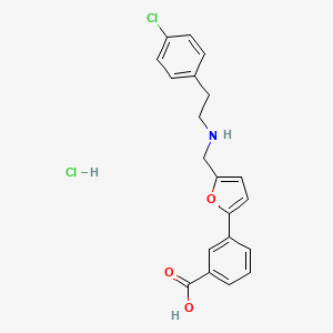 molecular formula C20H19Cl2NO3 B4536312 3-[5-({[2-(4-chlorophenyl)ethyl]amino}methyl)-2-furyl]benzoic acid hydrochloride 
