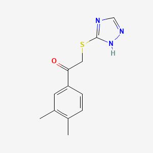molecular formula C12H13N3OS B4536315 1-(3,4-dimethylphenyl)-2-(4H-1,2,4-triazol-3-ylthio)ethanone 