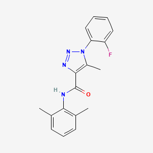 molecular formula C18H17FN4O B4536327 N-(2,6-dimethylphenyl)-1-(2-fluorophenyl)-5-methyl-1H-1,2,3-triazole-4-carboxamide 