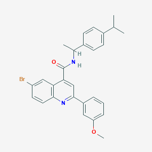 molecular formula C28H27BrN2O2 B453637 6-bromo-N-[1-(4-isopropylphenyl)ethyl]-2-(3-methoxyphenyl)-4-quinolinecarboxamide 