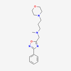 molecular formula C17H24N4O2 B4536382 N-methyl-3-(4-morpholinyl)-N-[(3-phenyl-1,2,4-oxadiazol-5-yl)methyl]-1-propanamine 