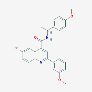 6-bromo-2-(3-methoxyphenyl)-N-[1-(4-methoxyphenyl)ethyl]quinoline-4-carboxamide