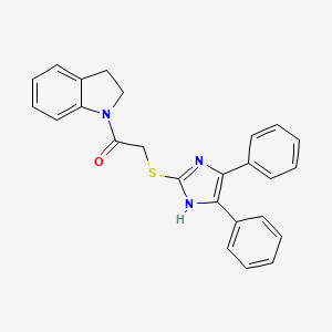molecular formula C25H21N3OS B4536390 1-{[(4,5-diphenyl-1H-imidazol-2-yl)thio]acetyl}indoline 