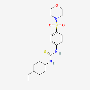 molecular formula C19H29N3O3S2 B4536399 N-(4-ethylcyclohexyl)-N'-[4-(4-morpholinylsulfonyl)phenyl]thiourea 
