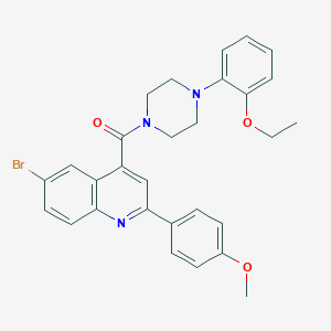 molecular formula C29H28BrN3O3 B453642 6-Bromo-4-{[4-(2-ethoxyphenyl)-1-piperazinyl]carbonyl}-2-(4-methoxyphenyl)quinoline 