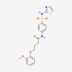 molecular formula C20H21N3O5S2 B4536429 4-(2-methoxyphenoxy)-N-{4-[(1,3-thiazol-2-ylamino)sulfonyl]phenyl}butanamide 
