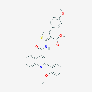 molecular formula C31H26N2O5S B453643 Methyl 2-({[2-(2-ethoxyphenyl)-4-quinolinyl]carbonyl}amino)-4-(4-methoxyphenyl)-3-thiophenecarboxylate 