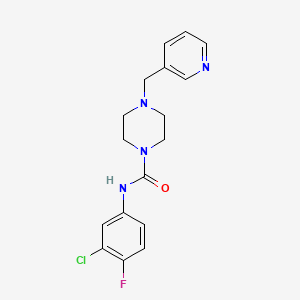 molecular formula C17H18ClFN4O B4536443 N-(3-chloro-4-fluorophenyl)-4-(3-pyridinylmethyl)-1-piperazinecarboxamide 