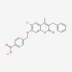 molecular formula C26H21ClO5 B4536449 methyl 4-{[(3-benzyl-6-chloro-4-methyl-2-oxo-2H-chromen-7-yl)oxy]methyl}benzoate 