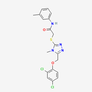 molecular formula C19H18Cl2N4O2S B4536477 2-({5-[(2,4-dichlorophenoxy)methyl]-4-methyl-4H-1,2,4-triazol-3-yl}thio)-N-(3-methylphenyl)acetamide 