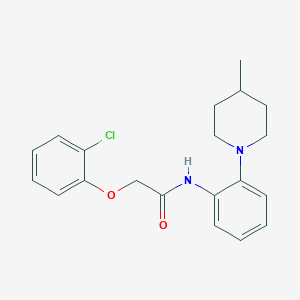molecular formula C20H23ClN2O2 B4536493 2-(2-chlorophenoxy)-N-[2-(4-methyl-1-piperidinyl)phenyl]acetamide 