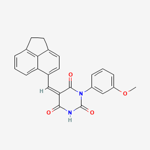 molecular formula C24H18N2O4 B4536501 5-(1,2-dihydro-5-acenaphthylenylmethylene)-1-(3-methoxyphenyl)-2,4,6(1H,3H,5H)-pyrimidinetrione 