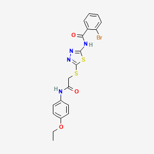 molecular formula C19H17BrN4O3S2 B4536507 2-bromo-N-[5-({2-[(4-ethoxyphenyl)amino]-2-oxoethyl}thio)-1,3,4-thiadiazol-2-yl]benzamide 