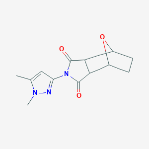 molecular formula C13H15N3O3 B4536517 4-(1,5-dimethyl-1H-pyrazol-3-yl)-10-oxa-4-azatricyclo[5.2.1.0~2,6~]decane-3,5-dione 