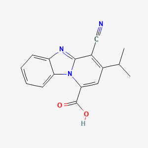 molecular formula C16H13N3O2 B4536519 4-cyano-3-isopropylpyrido[1,2-a]benzimidazole-1-carboxylic acid 