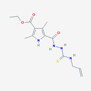 molecular formula C14H20N4O3S B4536522 ethyl 5-({2-[(allylamino)carbonothioyl]hydrazino}carbonyl)-2,4-dimethyl-1H-pyrrole-3-carboxylate 