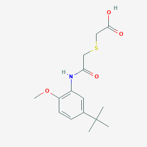 molecular formula C15H21NO4S B4536541 ({2-[(5-tert-butyl-2-methoxyphenyl)amino]-2-oxoethyl}thio)acetic acid 