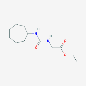 molecular formula C12H22N2O3 B4536550 ethyl N-[(cycloheptylamino)carbonyl]glycinate 