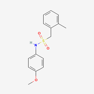 molecular formula C15H17NO3S B4536558 N-(4-methoxyphenyl)-1-(2-methylphenyl)methanesulfonamide 