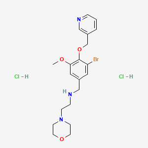 molecular formula C20H28BrCl2N3O3 B4536576 N-[3-bromo-5-methoxy-4-(pyridin-3-ylmethoxy)benzyl]-2-morpholin-4-ylethanamine dihydrochloride 